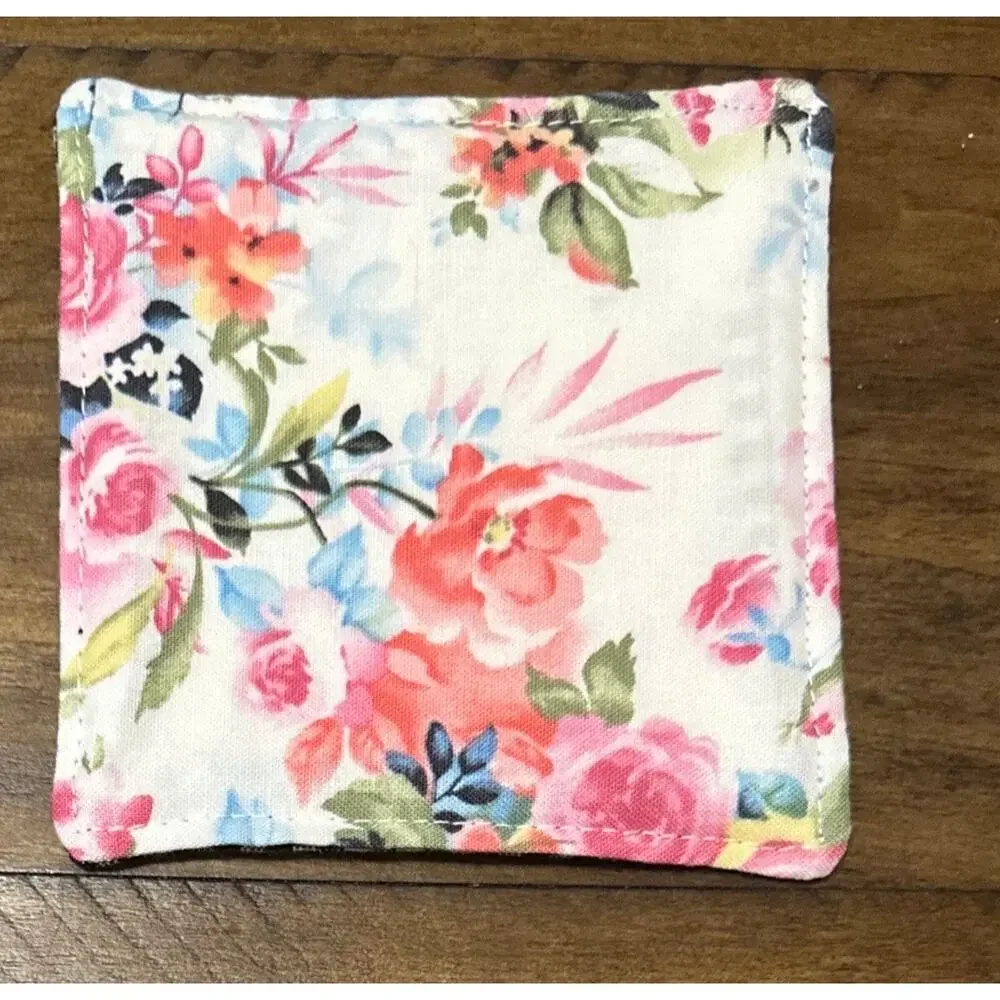 Set of 4 - Handmade, Cottage-core Cotton Coasters (4
